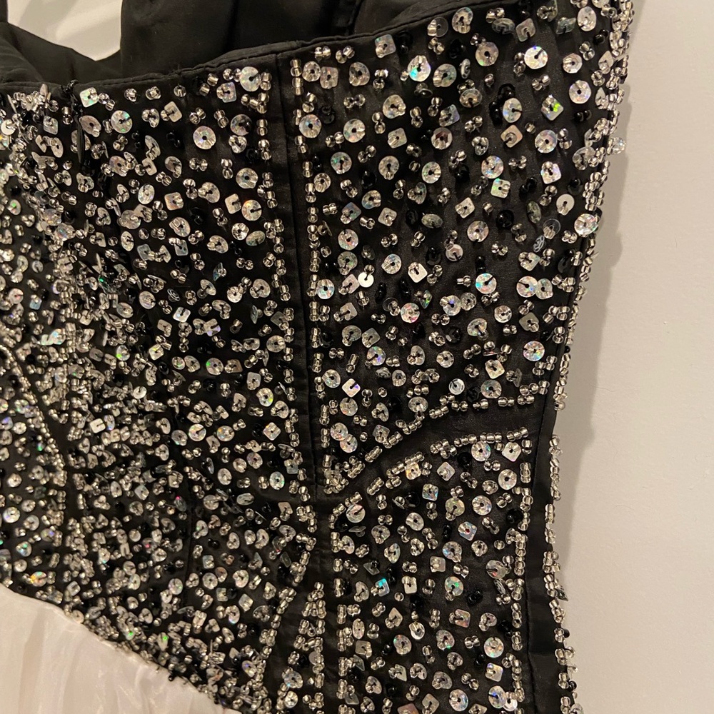 Vintage Beaded/Sequin Strapless Party Dress - Picture 8 of 14